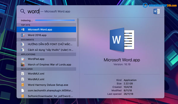 Hướng dẫn sử dụng Macbook với công cụ Spotlight